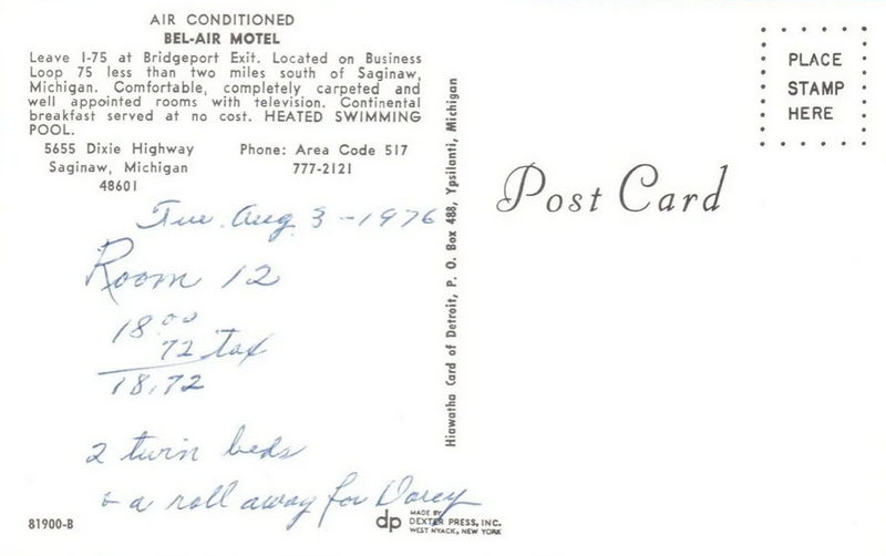 Regency Inn (Bel-Air Motel) - Old Postcard (newer photo)